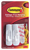 3M Command Medium Plastic Hook 3-7/8 in. L 2 pk