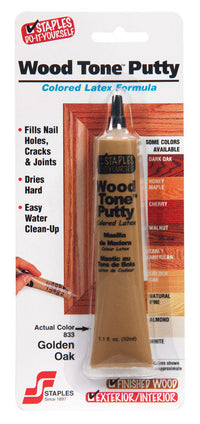 Staples Wood Tone Golden Oak/Pecan Colored Latex Putty 1.1 oz