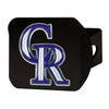 MLB - Colorado Rockies Black Metal Hitch Cover - 3D Color Emblem