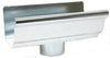 Amerimax 4 in. H X 4 in. W X 8 in. L Metallic Galvanized Steel K Gutter End with Drop