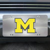 University of Michigan 3D Stainless Steel License Plate