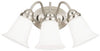 Westinghouse 3-Light Brushed Nickel White Wall Sconce