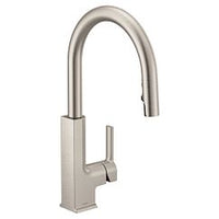 Spot resist stainless one-handle high arc pulldown kitchen faucet