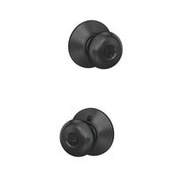 Schlage F-Series Plymouth Matte Black Entry Knobs Right or Left Handed