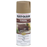 Rust-Oleum Dark Taupe Satin Spray Enamel 12 oz. (Pack of 6)