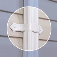 Amerimax 0.25 in. H x 2 in. W x 13.5 in. L White Aluminum K Downspout Strap (Pack of 50)