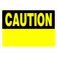 Hillman English Yellow Caution Sign 10 in. H X 14 in. W (Pack of 6)