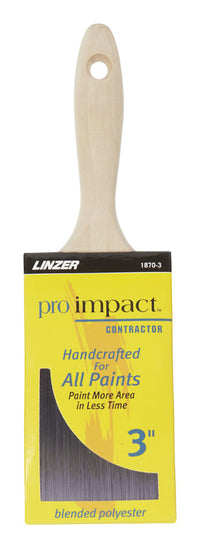 Linzer Pro Impact 3 in. W Flat Paint Brush (Pack of 6).