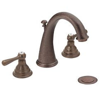 Oil rubbed bronze two-handle high arc bathroom faucet