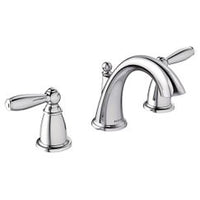 Chrome two-handle high arc bathroom faucet