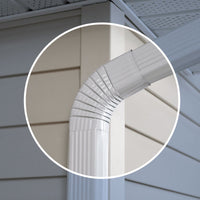 Amerimax 3 in. H x 5.25 in. W x 12 in. L White Aluminum B Gutter Elbow