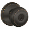 Schlage Georgian Aged Bronze Entry Knobs 1-3/4 in.