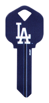 Hillman LA Dodgers Painted Key House/Office Universal Key Blank Single (Pack of 6).