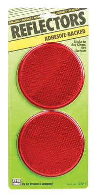 Hy-Ko Round Red Reflectors 2 pk