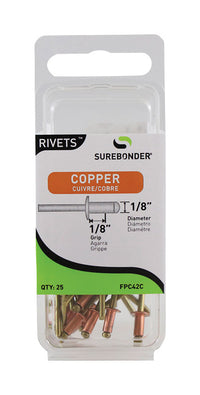 Surebonder 1/8 in. D X 1/8 in. R Copper Rivets Yellow  (Pack of 5)