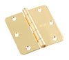 National Hardware 3-1/2 in. L Polished Brass Door Hinge 1 pk