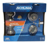 Schlage Georgian Antique Brass Knob and Single Cylinder Deadbolt 1-3/4 in.