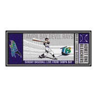 MLB - Tampa Bay Rays Retro Collection Ticket Runner Rug - 30in. x 72in. - (1998 Tampa Ray Devil Rays)