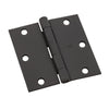 National Hardware 3-1/2 in. L Black Door Hinge 3 pk