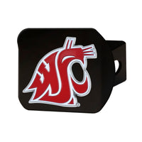 Washington State University Black Metal Hitch Cover - 3D Color Emblem