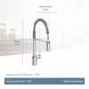 Matte black one-handle high arc pulldown kitchen faucet