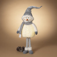 Gerson LED Gray/White Standing Light-Up Snowman Indoor Christmas Decor 31.5 in. (Pack of 4)