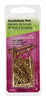 Hillman 16 Ga. x 1 in. L Brass-Plated Steel Escutcheon Pins 1 pk 1.5 oz. (Pack of 6)