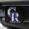 MLB - Colorado Rockies Black Metal Hitch Cover - 3D Color Emblem