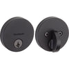 Kwikset Uptown Matte Black Metal Deadbolt