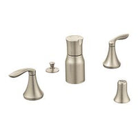 Brushed nickel two-handle bidet faucet