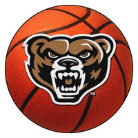 Oakland University Basketball Rug - 27in. Diameter