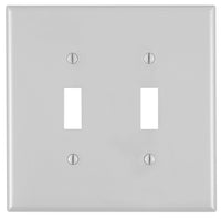 Leviton Gray 2 gang Thermoset Plastic Toggle Wall Plate 1 pk