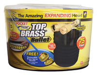 Telebrands  Top Brass Bullet As Seen On TV  3/4 in. Dia. x 75 ft. L Expanding  Black  Nylon  Garden Hose