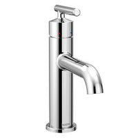 Chrome one-handle high arc bathroom faucet