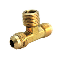 JMF 1/2 in. Flare x 1/2 in. Dia. Flare Yellow Brass Reducing Tee (Pack of 5)