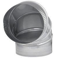 Imperial Manufacturing 7 in. Dia. x 7 in. Dia. Adjustable 90 deg. Galvanized SteelSteel Stove Pipe Elbow