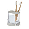 iDesign Brushed Clear Plastic Vanity Orgainizer