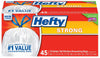 Hefty Strong 13 gal. Kitchen Trash Bags Drawstring 45 pk (Pack of 6)