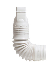 Flex-A-Spout White Plastic Durable Downspout Extension Adapter 3 x 4 in.