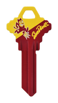 Hillman Arizona State Sun Devils Painted Key House/Office Universal Key Blank Single sided (Pack of 6)