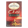 Twining's Tea Chai - Decaffeinated - Case of 6 - 20 Bags