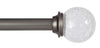 Kenney Pewter Silver Walden Curtain Rod 48 in. L X 86 in. L