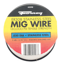 Forney 0.03 in. Stainless Steel MIG Welding Wire 120000 psi 2 lb