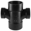 Charlotte Pipe 2 in. Hub X 2 in. D Hub ABS Sanitary Tee