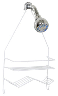 Zenna Home 17.75 in. H X 3.75 in. W X 10 in. L White Shower Caddy