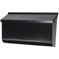 Gibraltar Mailboxes Woodlands Contemporary Galvanized Steel Wall Mount Black Mailbox