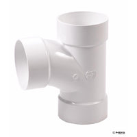 NDS Schedule 35 4 in. Hub each X 4 in. D Hub PVC Sanitary Tee 1 pk