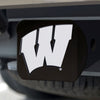 University of Wisconsin Black Metal Hitch Cover