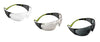 3M SecureFit Anti-Fog Wraparound Safety Glasses Clear and Gray Lens Black/Green Frame 3 pc