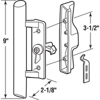 Prime-Line Wood Tone Steel Outdoor Sliding Door Latch